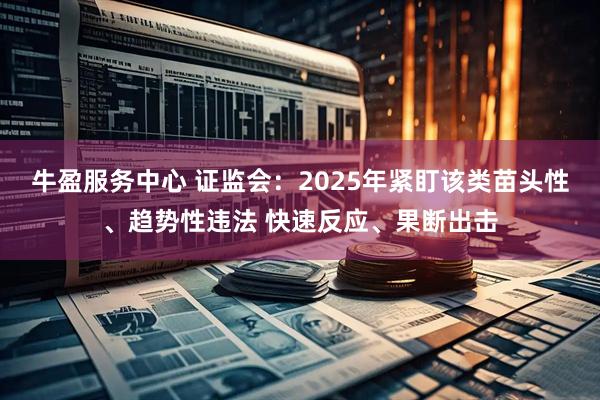 牛盈服务中心 证监会：2025年紧盯该类苗头性、趋势性违法 快速反应、果断出击